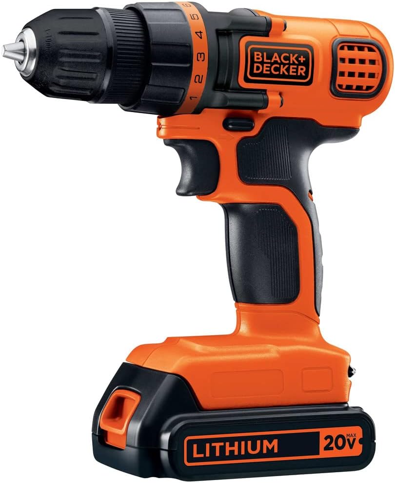 BLACK+DECKER 20V Max Drill & Home Tool Kit, 68 Piece (LDX120PK)