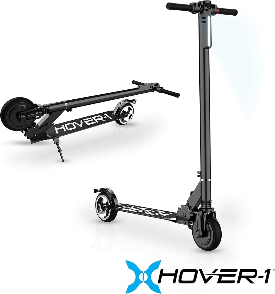 Hover-1 Rally Electric Scooter | 12MPH, 7 Mile Range, 4HR Charge, LCD Display, 6.5 Inch High-Grip Tires, 220LB Max Weight, Cert. & Tested - Safe For Kids, Teens & Adults