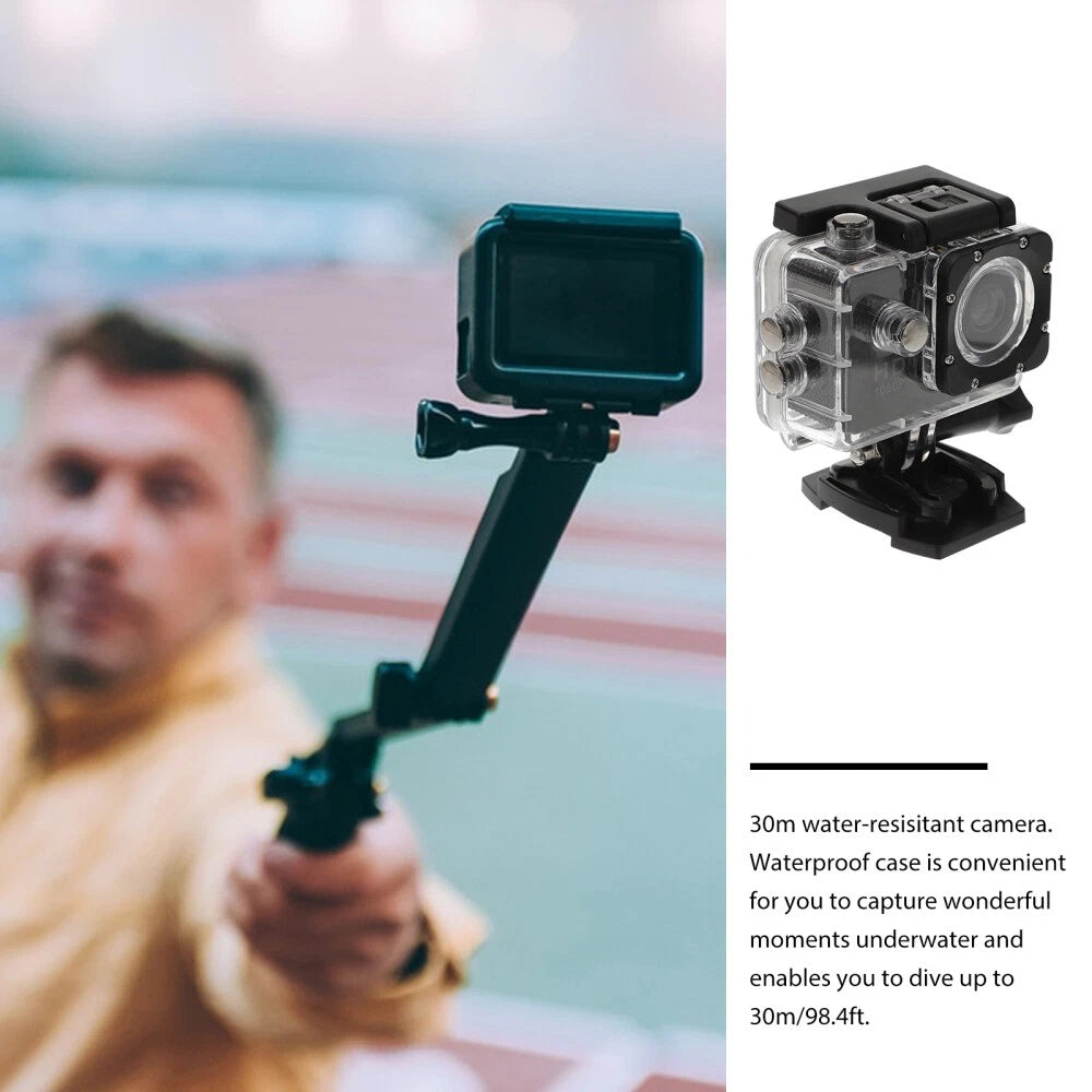 Action Camera with Waterproof Body
