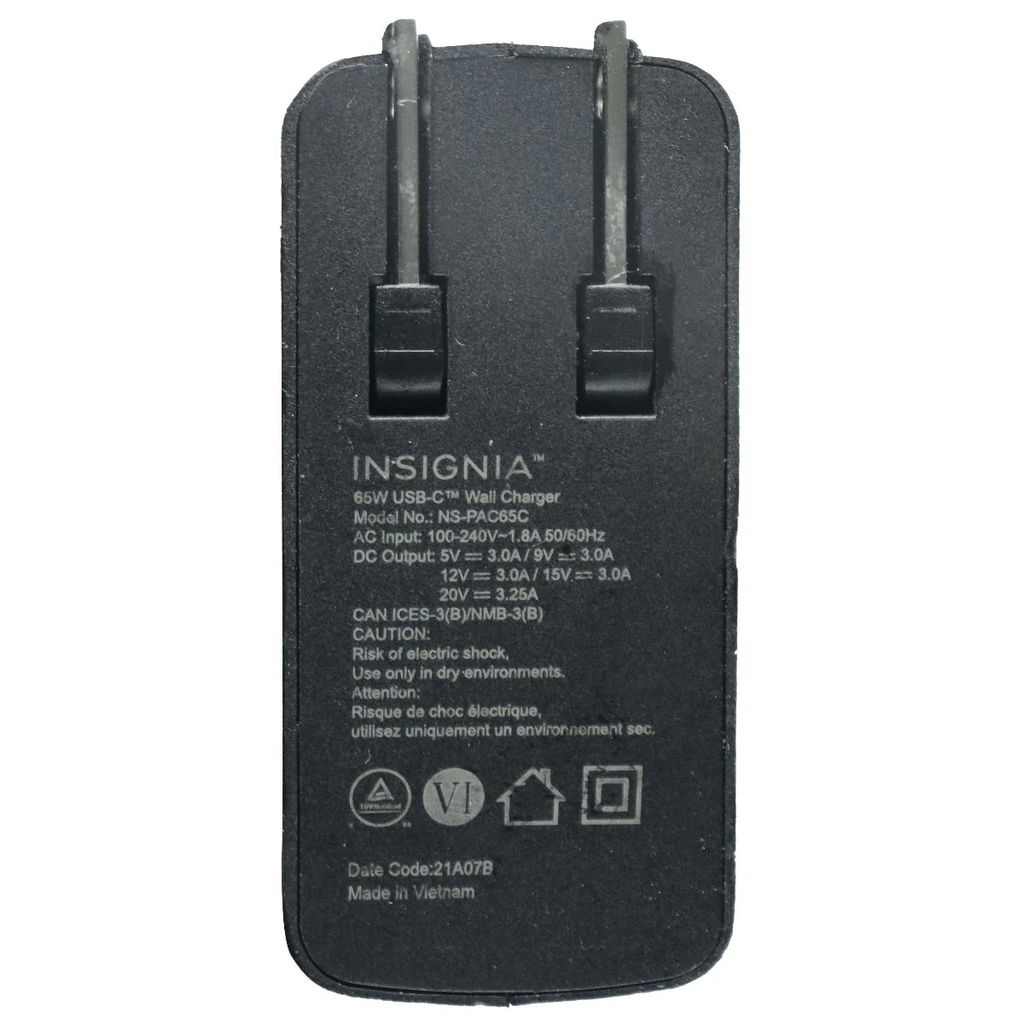Insignia (65W) USB-C Wall Charger - Black / Adapter Only (NS-PAC65C)